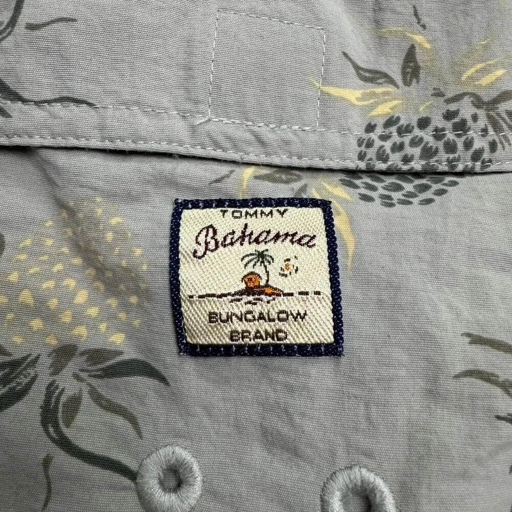 Tommy Bahama Vintage Y2K Board Shorts Swim Trunks Mens Medium Gray Pineapple